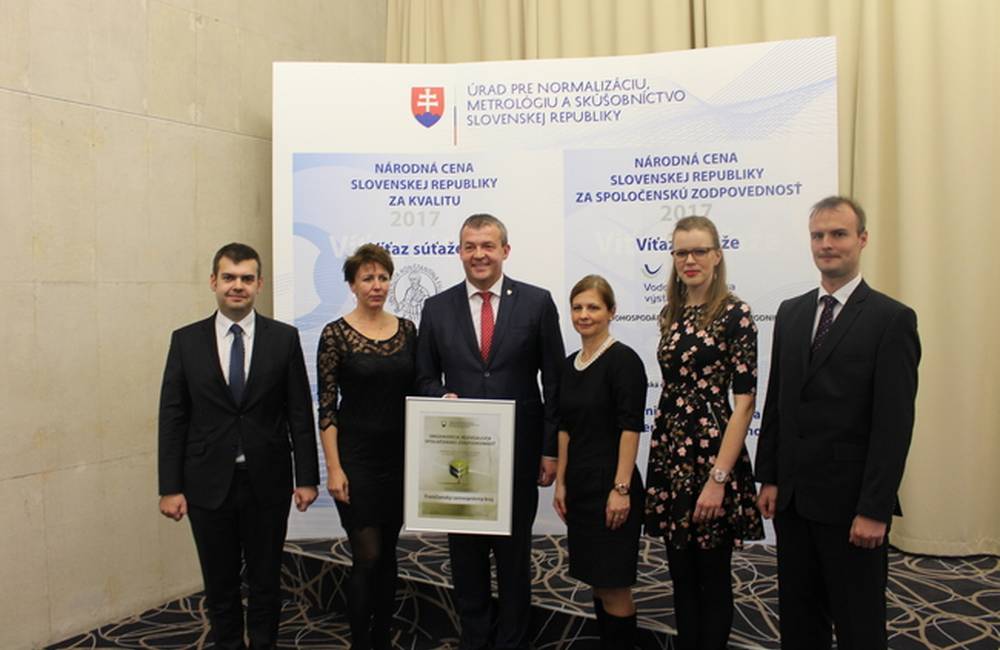 Trenčiansky samosprávny kraj získal ocenenie v súťaži Národná cena SR za spoločenskú zodpovednosť