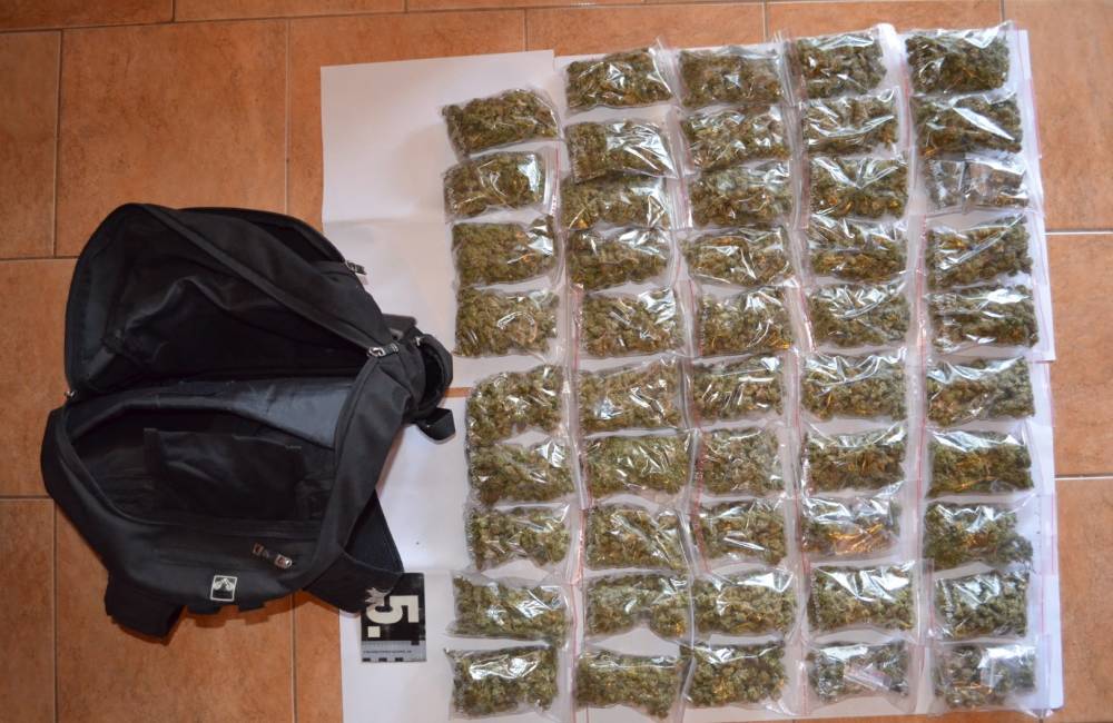 31-ročnému Romanovi z Partizánskeho našli policajti 1 102 gramov marihuany za viac ako 8 000 eur