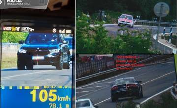 FOTO: Traja vodiči zaplatili stovky eur za viac než dvojnásobné prekročenie rýchlosti v Trenčianskom kraji