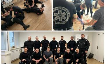 FOTO: Trenčianski policajti z PMJ sú vďaka kurzu o krok bližšie k zachraňovaniu životov