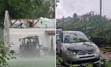 VIDEO: Supercela nás opäť obišla, za hranicami toľko šťastia nemali. Búrka strhávala strechy, ulice sa zmenili na rieky