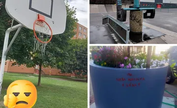 V Prievidzi počas školských prázdnin vyčíňali vandali, zničili basketbalovú obruč, lavičku aj smetný kôš