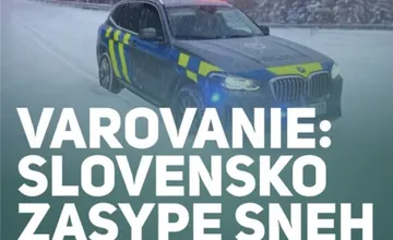Polícia z Trenčína varuje vodičov pred silným snežením, v kraji platí výstraha 1. stupňa, týchto rád sa držte!