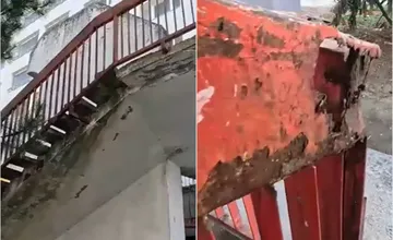 Rozpadávajúce sa schodisko ohrozuje obyvateľov najväčšieho sídliska v Považskej Bystrici, kto je vlastníkom?