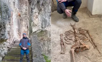 VIDEO: Nečakaný objav na Skalke pri Trenčíne, archeológovia odhalili kryptu s kostrovými pozostatkami
