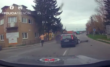 Dráma v okrese Partizánske, vodič bez dokladov unikal polícii, zranil matku aj záchranárku, po nehode skončil v putách