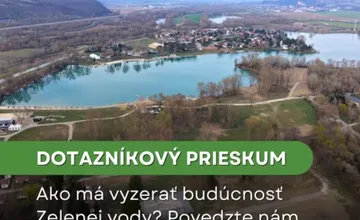 Ako by mala podľa vás vyzerať budúcnosť Zelenej vody pri Novom Meste nad Váhom? Mesto zaujíma názor obyvateľov