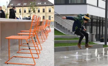 FOTO: Trenčín mení pešiu zónu na moderný mestský priestor, pribudla technologická atrakcia aj miesta na oddych a prácu 