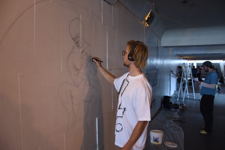 Umelci vdýchli nový život stenám podchodu na Hasičskej ulici počas podujatia Fest ART v Trenčíne, foto 2