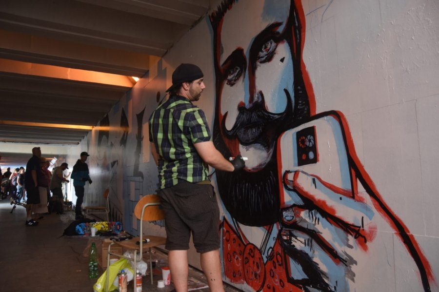 Umelci vdýchli nový život stenám podchodu na Hasičskej ulici počas podujatia Fest ART v Trenčíne, foto 22