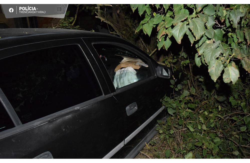 FOTO: Polícia našla pri Brezovej pod Bradlom auto zaparkované v kríkoch, foto 1