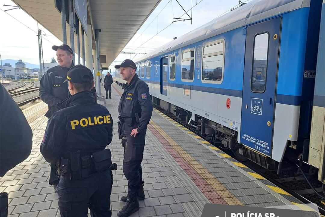 FOTO: Slovenskí a českí policajti hliadkovali spoločne vo vlakoch. Posvietili si na medzinárodné spoje, foto 1