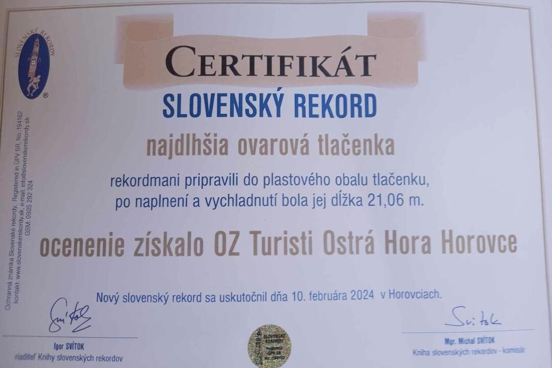 FOTO: Obec v púchovskom okrese sa môže pochváliť ďalším chutným rekordom, foto 1