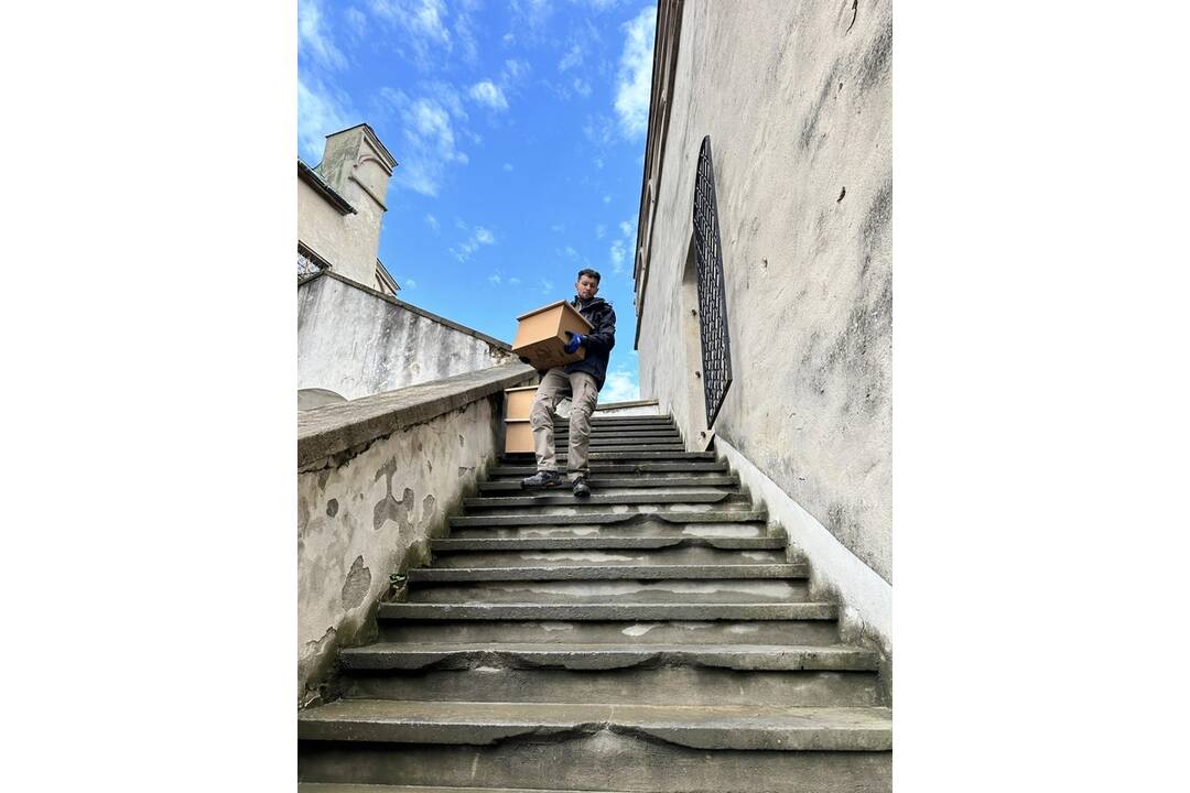 FOTO: Vypratávanie prvého poschodia Barborinho paláca, foto 2