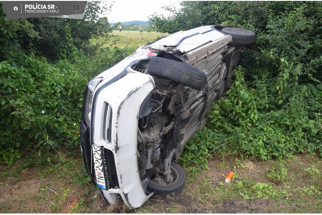 FOTO: Zrážka motorkára s autom pri Skalke nad Váhom, foto 3