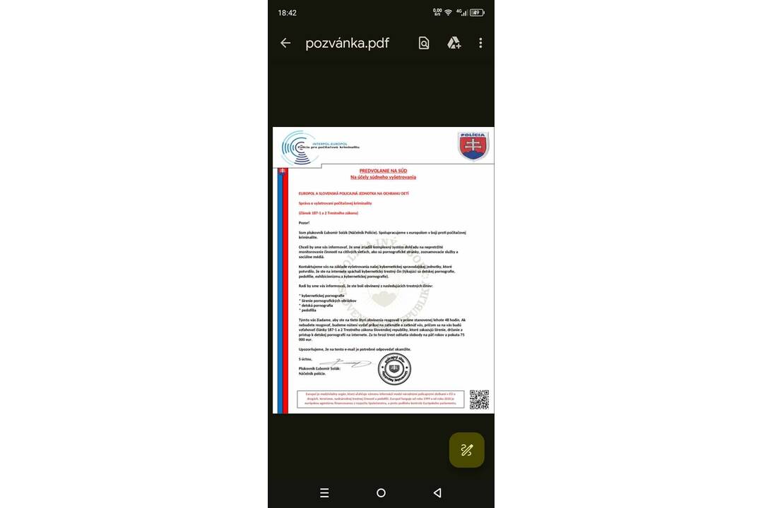 FOTO: Polícia ukázala správy, ktorými sa snažia podvodníci vylákať od ľudí peniaze , foto 1