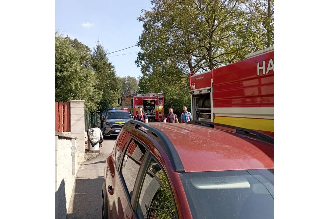 FOTO: Požiar borovicového lesa v Novej Dubnici. Hasičom sa podarilo uchrániť chatky, foto 5