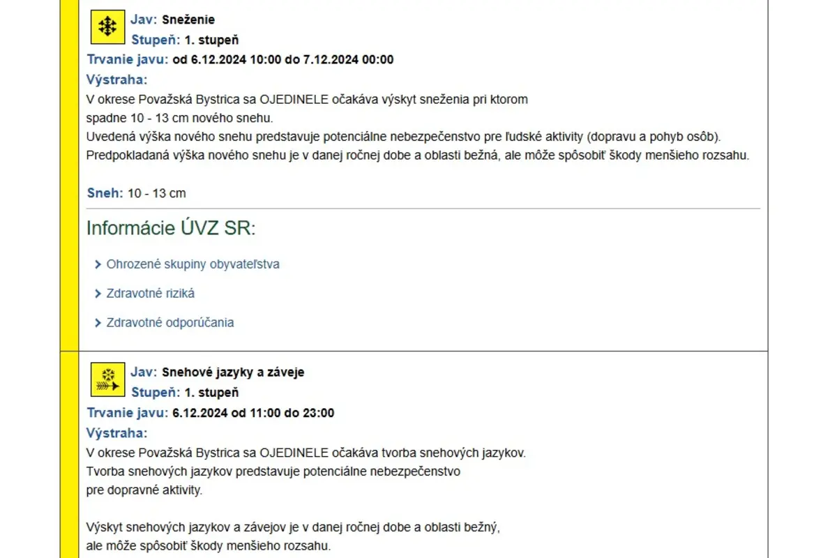 FOTO: V Trenčianskom kraji bude dnes fučať aj snežiť, foto 2