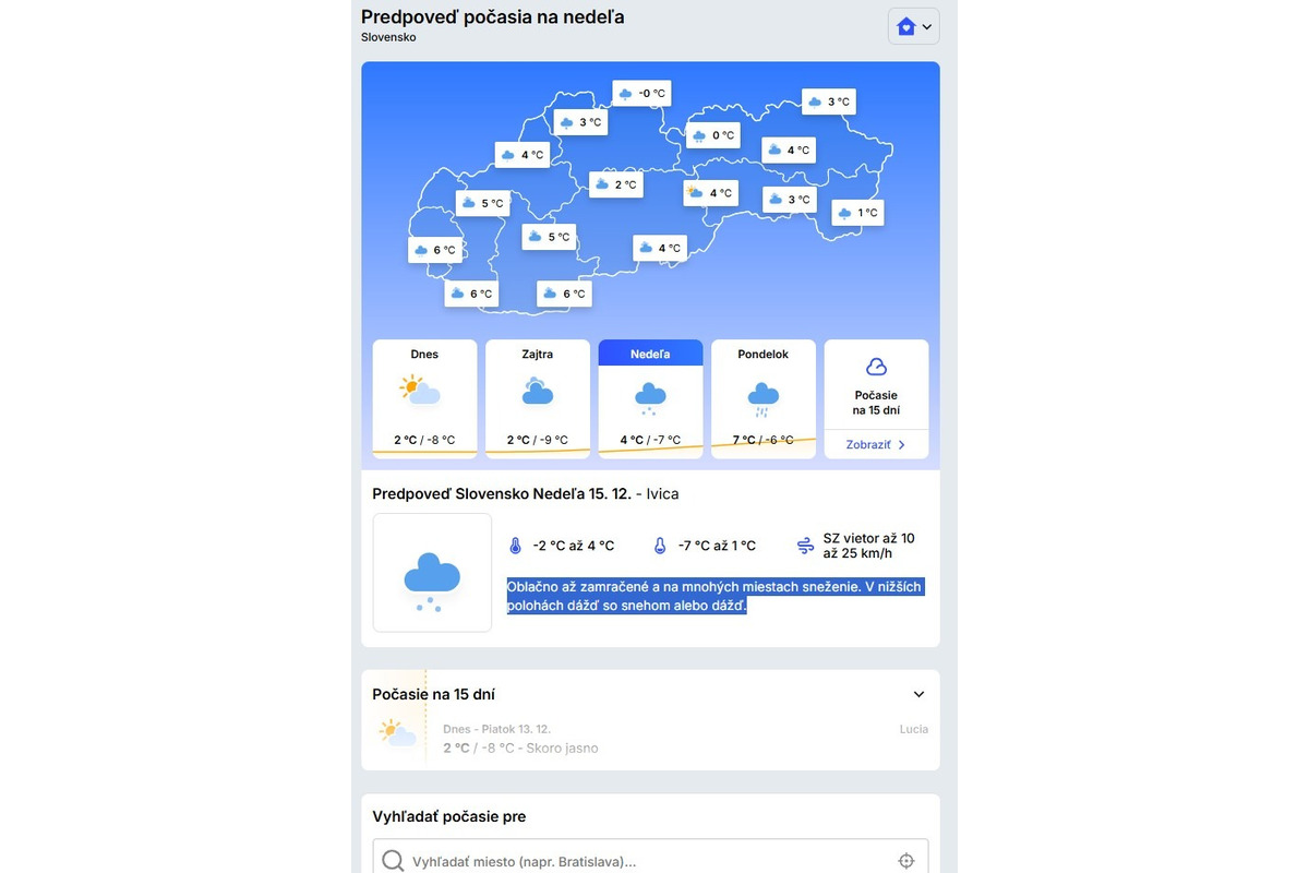 FOTO: Cez víkend bude snežiť, ale aj pršať , foto 1