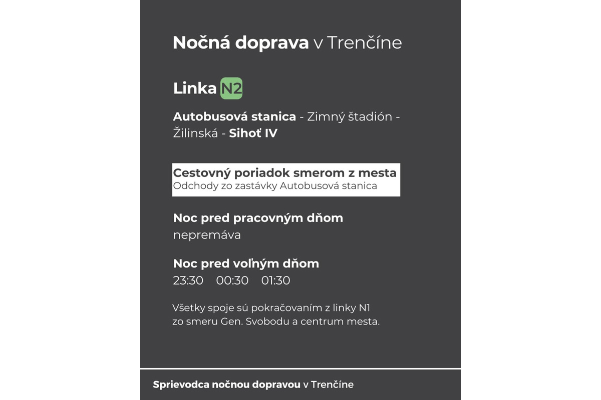 FOTO: V Trenčíne premávajú špeciálne nočné spoje MHD, foto 5