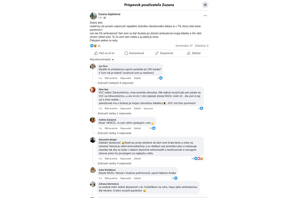 FOTO: Trenčania zisťovali situáciu so všeobecnými lekármi v meste, foto 1