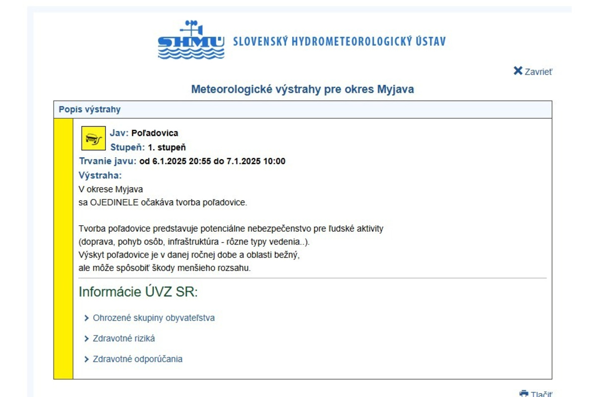 FOTO: Myjavčanov potrápi dnes poľadovica , foto 1