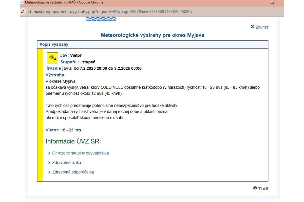 FOTO: V Trenčianskom kraji bude počas víkendu veterno, foto 1