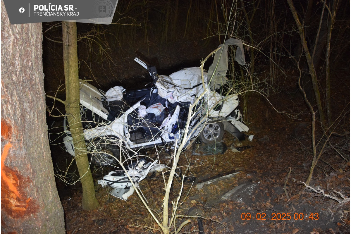 FOTO: Život štyridsaťročného muža vyhasol vo vraku auta neďaleko Ilavy, foto 1