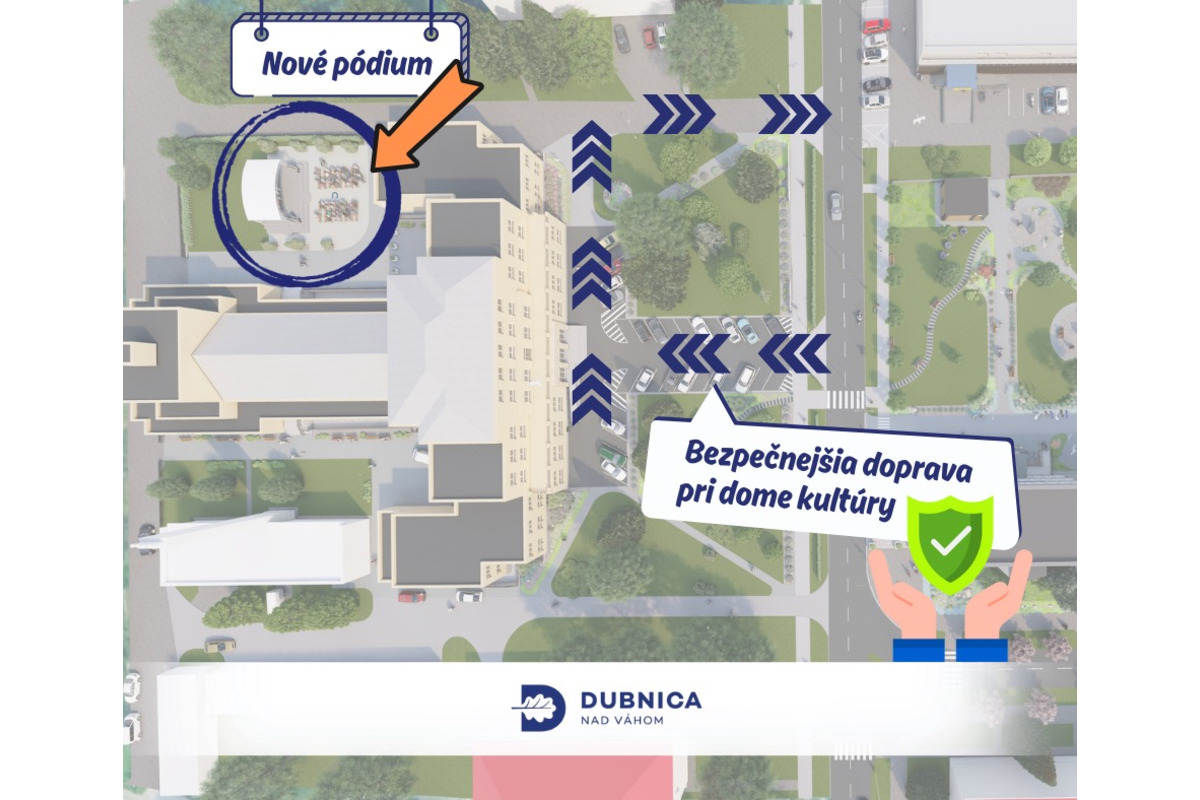 FOTO: Dubnica rekonštruuje parkovisko pred domom kultúry a okolité plochy, foto 6