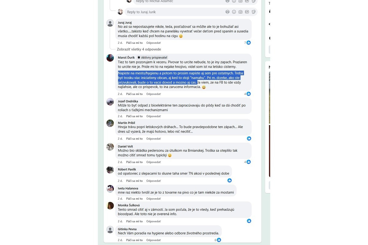 FOTO: Obyvatelia riešia zápach v meste, mesto upozorňuje, že na použitie priemyselných hnojív, treba informácie, foto 2