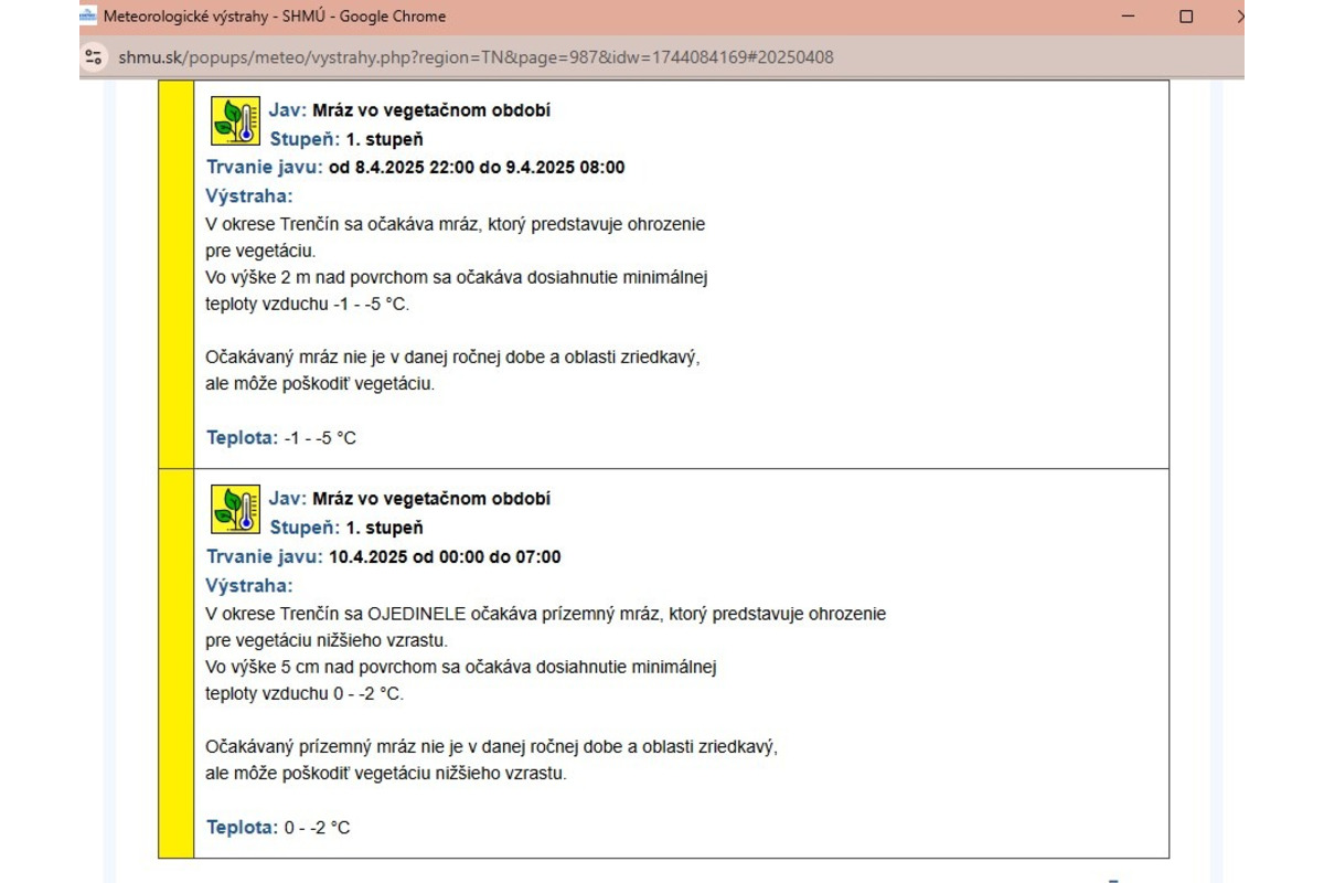 FOTO: Dnes očakávame v Trenčianskom kraji opäť mráz , foto 1