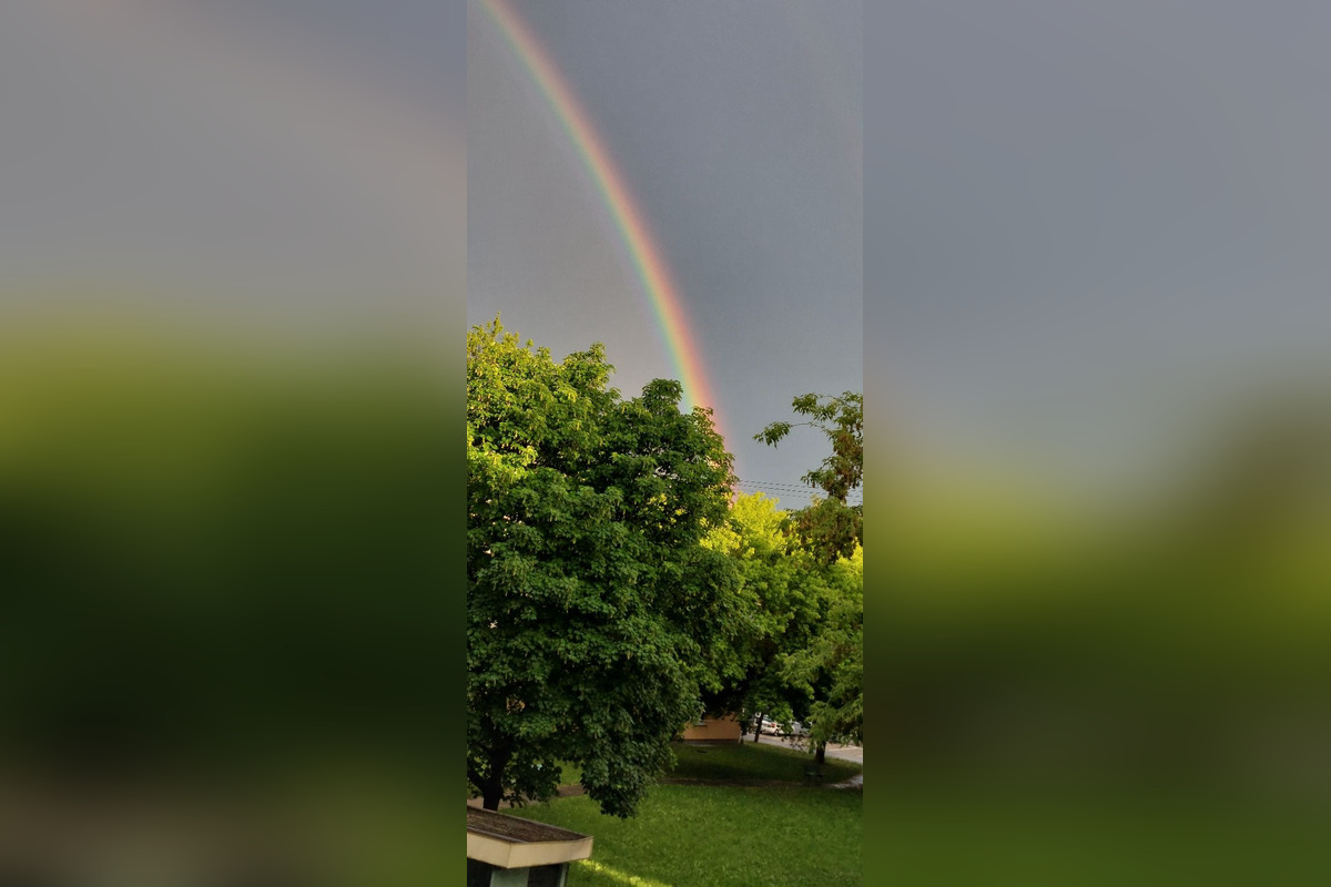 FOTO: Nadšení Prievidžania cez víkend zachytávali dúhu nad mestom, pozrite si jedinečné zábery, foto 3