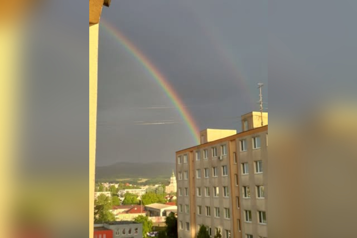 FOTO: Nadšení Prievidžania cez víkend zachytávali dúhu nad mestom, pozrite si jedinečné zábery, foto 4