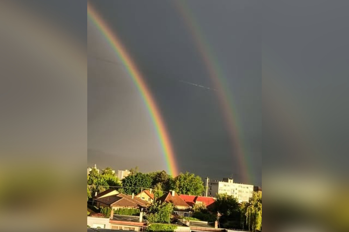 FOTO: Nadšení Prievidžania cez víkend zachytávali dúhu nad mestom, pozrite si jedinečné zábery, foto 5