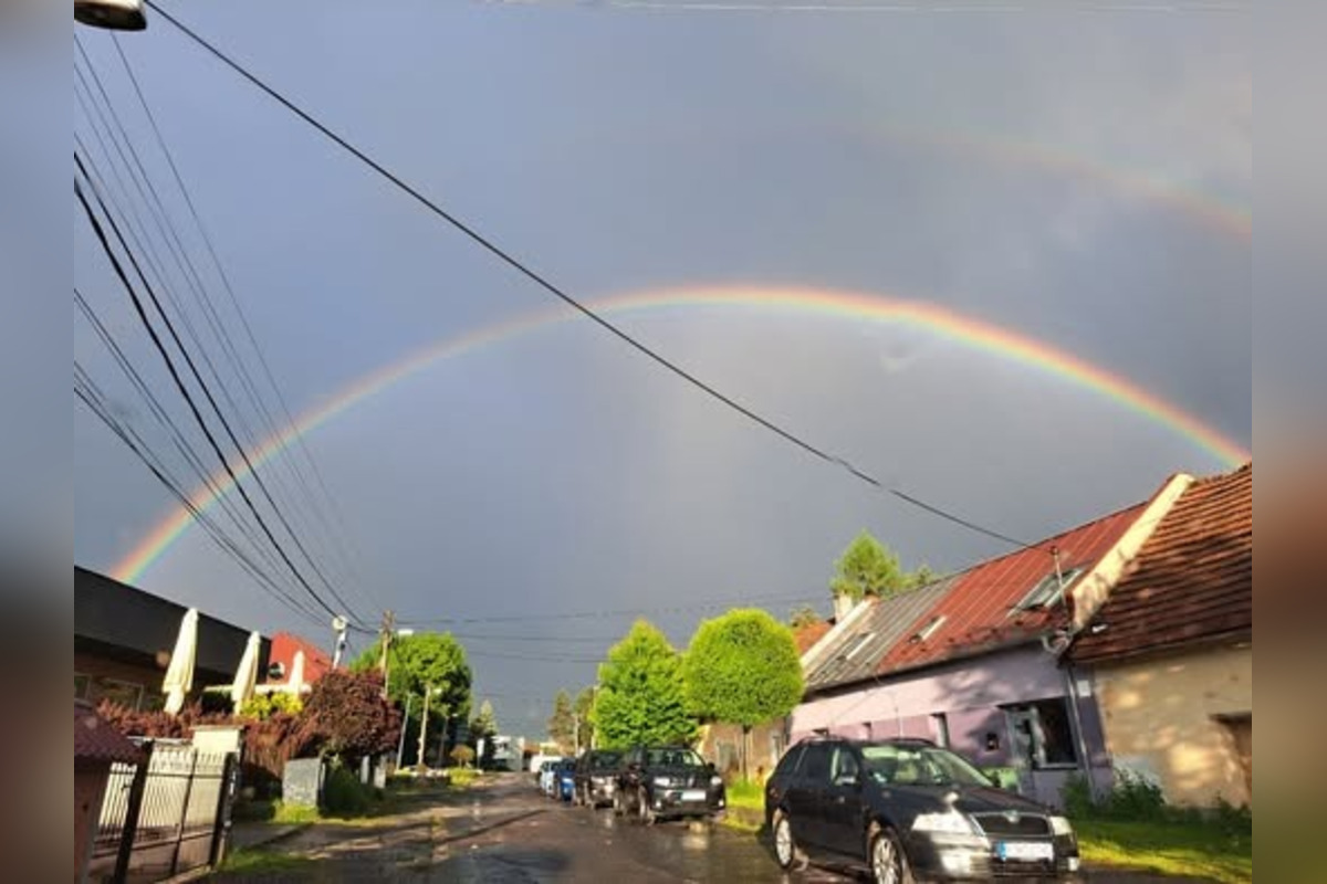 FOTO: Nadšení Prievidžania cez víkend zachytávali dúhu nad mestom, pozrite si jedinečné zábery, foto 15