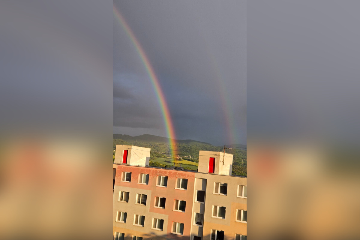 FOTO: Nadšení Prievidžania cez víkend zachytávali dúhu nad mestom, pozrite si jedinečné zábery, foto 20