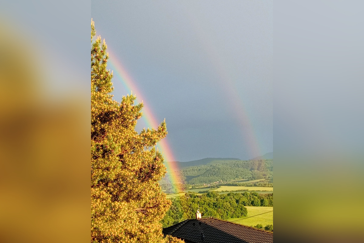 FOTO: Nadšení Prievidžania cez víkend zachytávali dúhu nad mestom, pozrite si jedinečné zábery, foto 25