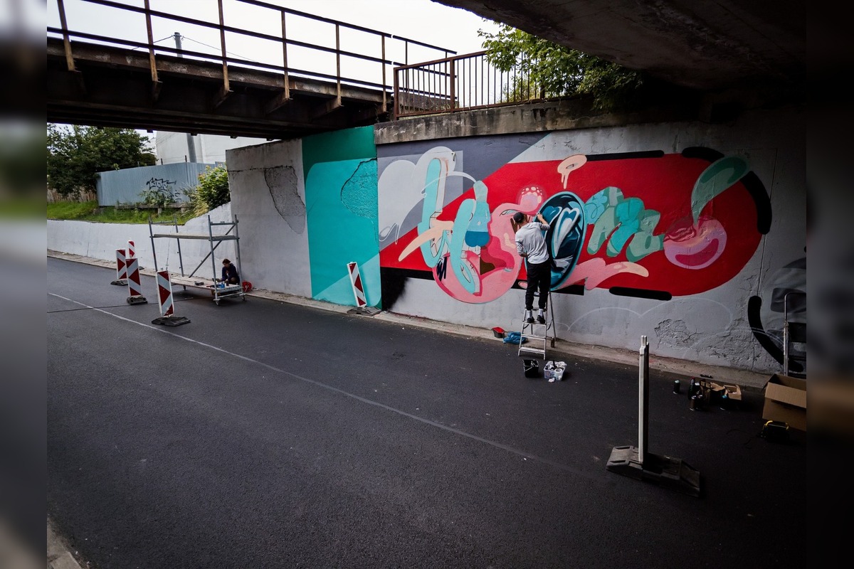 FOTO: Na Novinách v Trenčíne rozkvitlo umenie. Obyvatelia obdivujú nové murály v podchode aj na bytovke, foto 7
