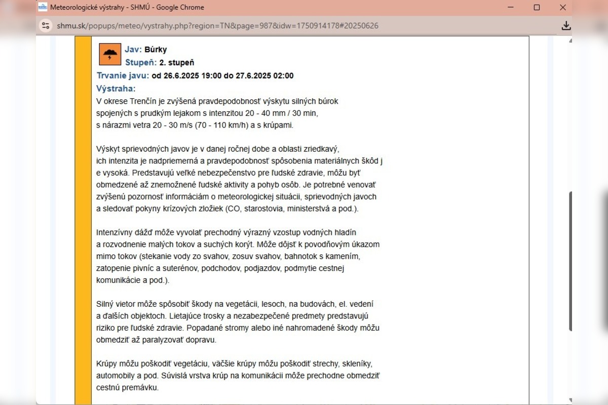 FOTO: V Trenčianskom kraji bude dnes horúco a večer očakávame intenzívne búrky, foto 3