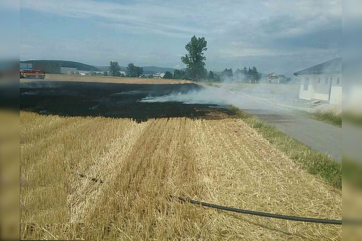 FOTO: Požiar strniska pri Kočovciach, oheň ohrozoval blízku novostavbu rodinného domu, foto 4