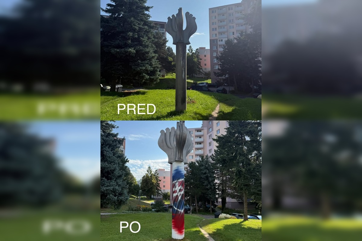 FOTO: Socha v Bánovciach dostala nový šat. Obyvatelia hovoria o gýči a strate dôstojnosti, foto 3