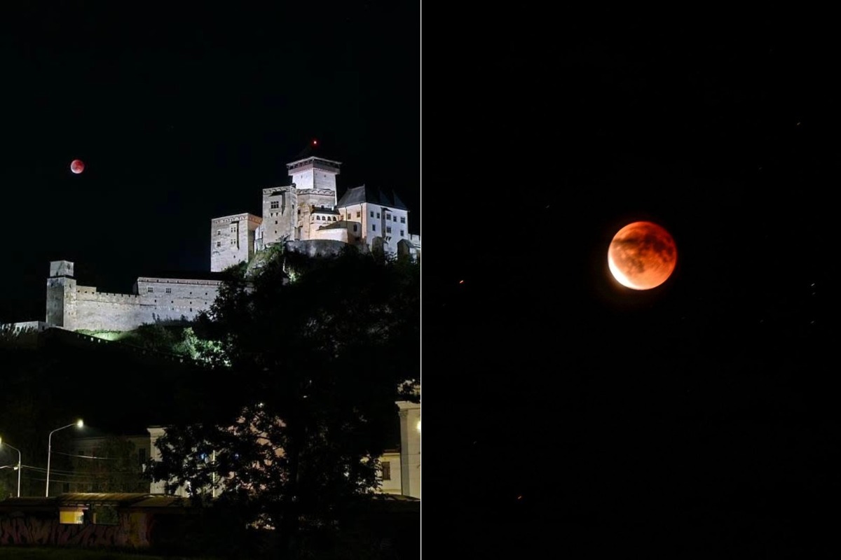 FOTO: Krvavý supermesiac rozžiaril oblohu nad Trenčianskym krajom, takto ho zachytili obyvatelia. Stihli ste ho aj vy?, foto 9