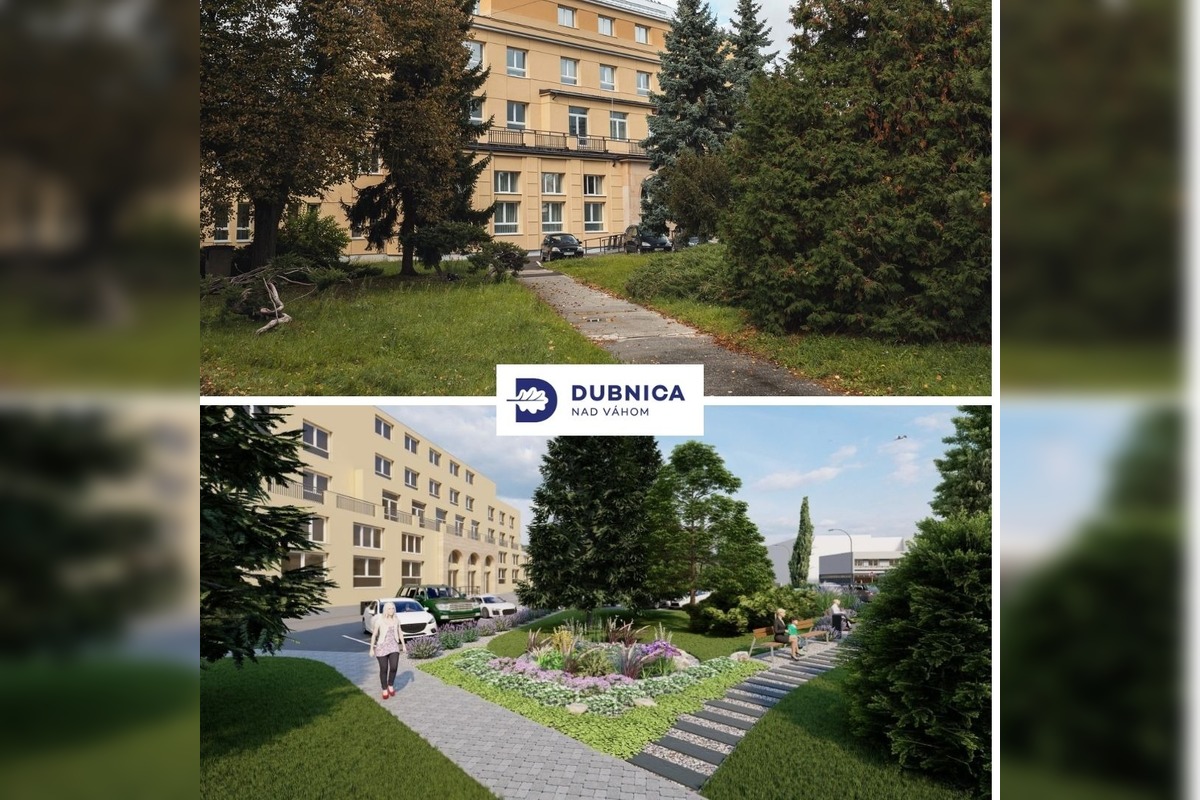 FOTO: Námestie Alexandra Dubčeka v Dubnici sa revitalizuje. Menej betónu, viac zelene a nové priestory pre ľudí, foto 2