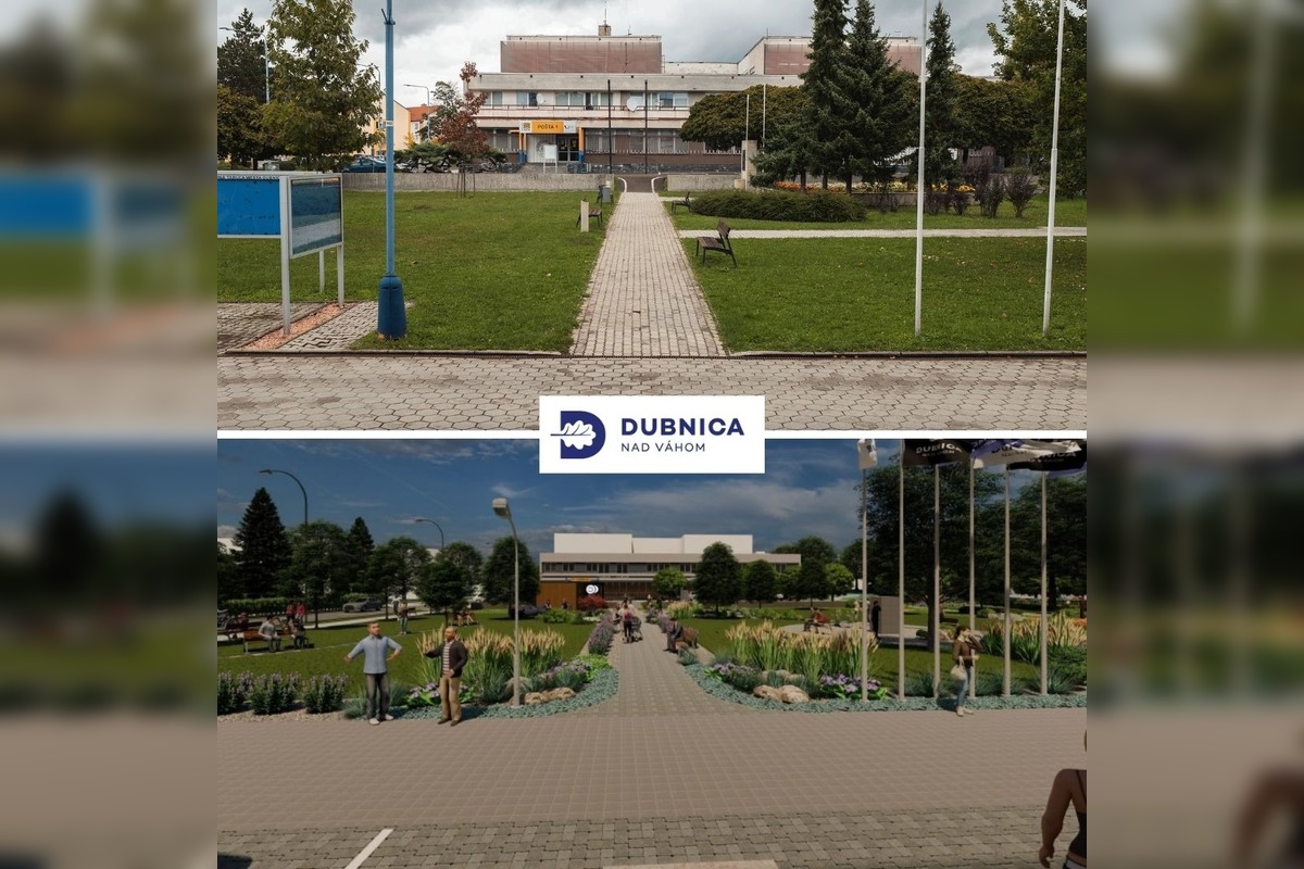 FOTO: Námestie Alexandra Dubčeka v Dubnici sa revitalizuje. Menej betónu, viac zelene a nové priestory pre ľudí, foto 3