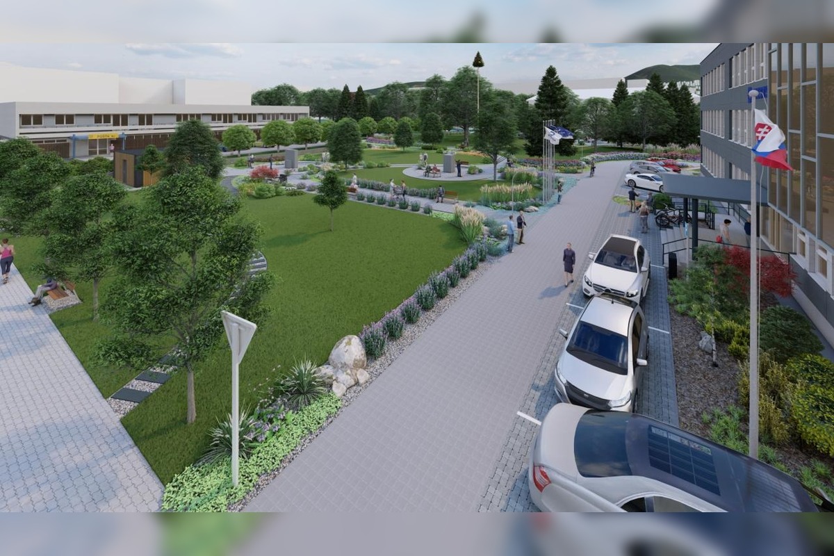 FOTO: Námestie Alexandra Dubčeka v Dubnici sa revitalizuje. Menej betónu, viac zelene a nové priestory pre ľudí, foto 8