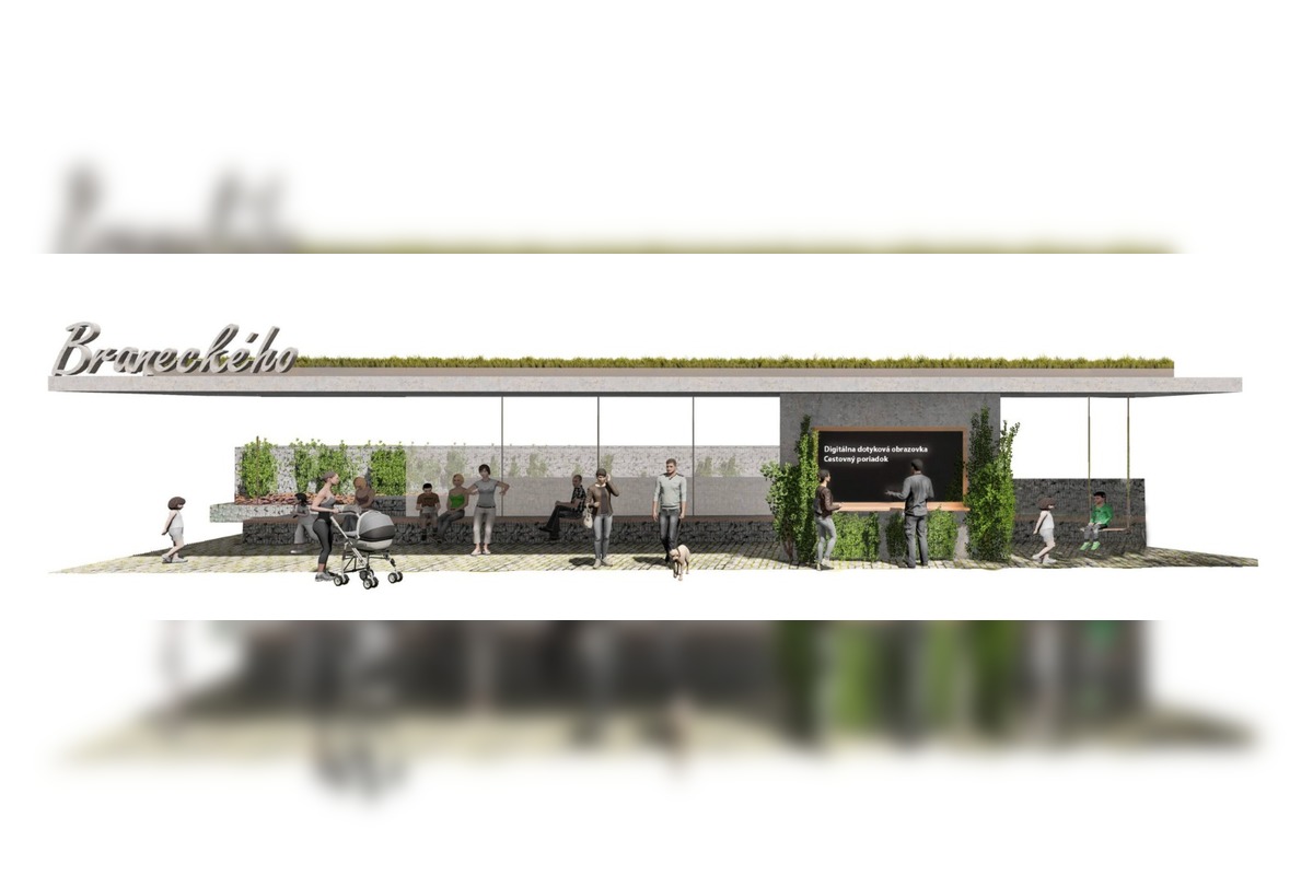 FOTO: Z Braneckého ulice v Trenčíne zmizne stará zastávka, nahradí ju nová s „ekostrešou“, foto 2