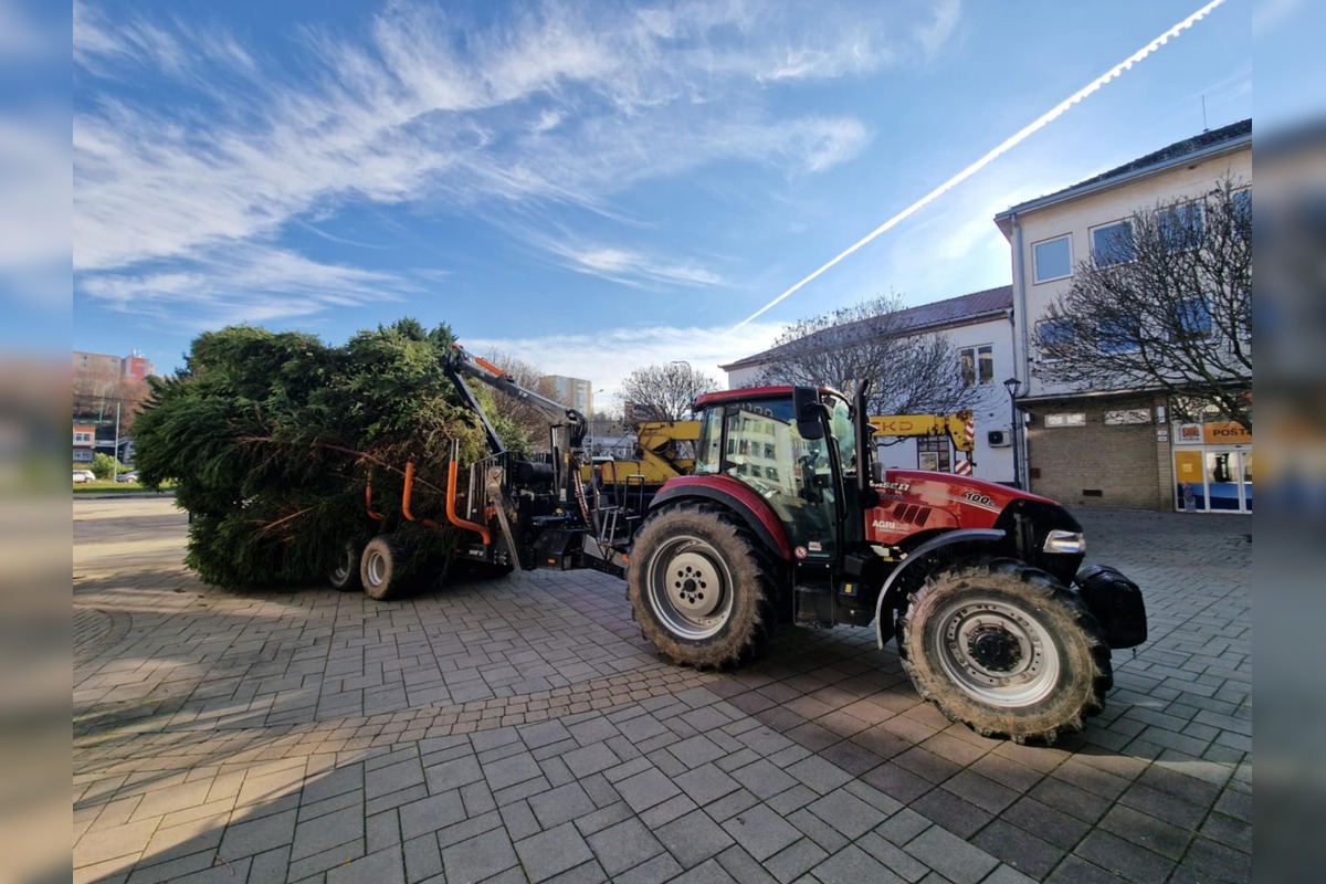 FOTO: Na myjavskom námestí začali osádzať vianočné stromčeky, advent odštartuje Mikuláš, foto 1