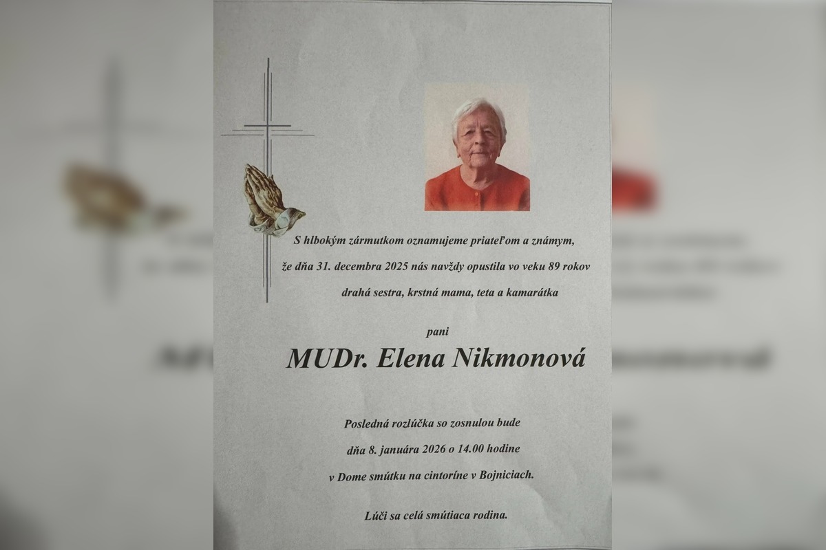 FOTO: Vo veku 89 rokov zomrela obľúbená lekárka obyvateľov Bojníc Elena Nikmonová, foto 3