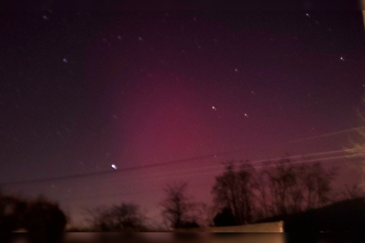 FOTO: Polárna žiara nad Slovenskom rozjasnila oblohu aj v utorok, foto 4