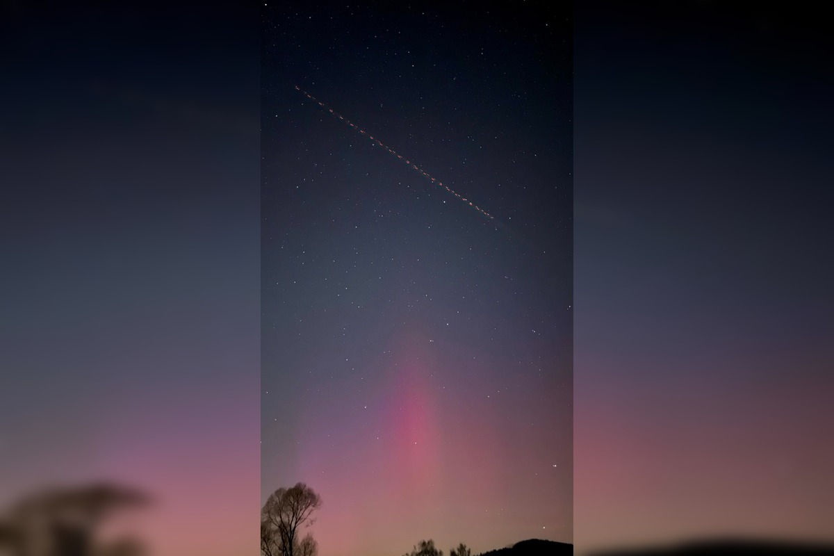 FOTO: Polárna žiara nad Slovenskom rozjasnila oblohu aj v utorok, foto 5